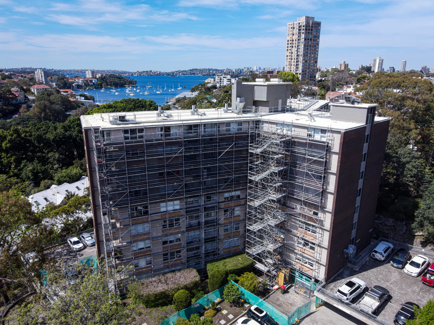 High-Rise Scaffold, Sydney Harbour Views, North Sydney