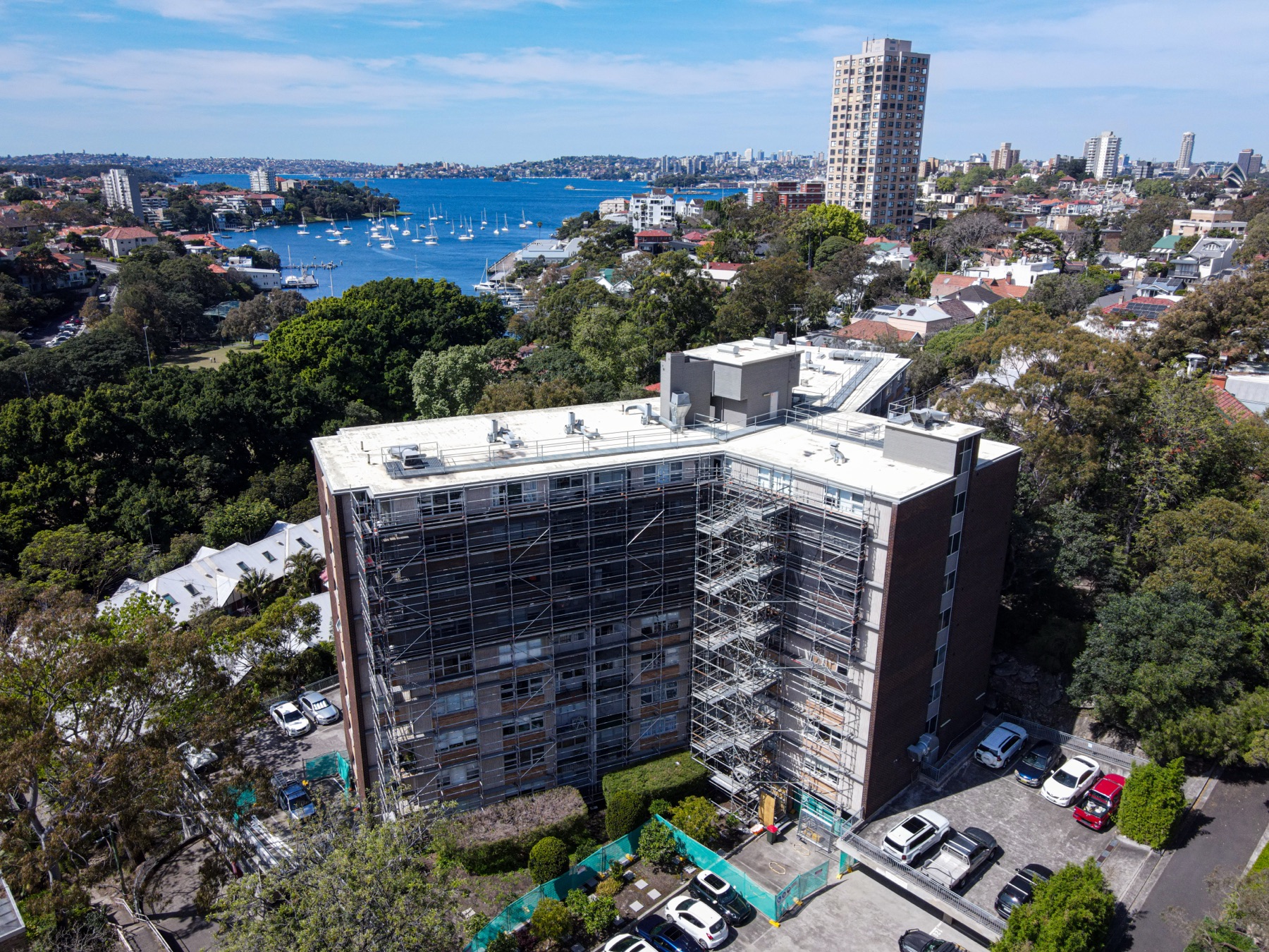 High-Rise Scaffold, Sydney Harbour Views, North Sydney