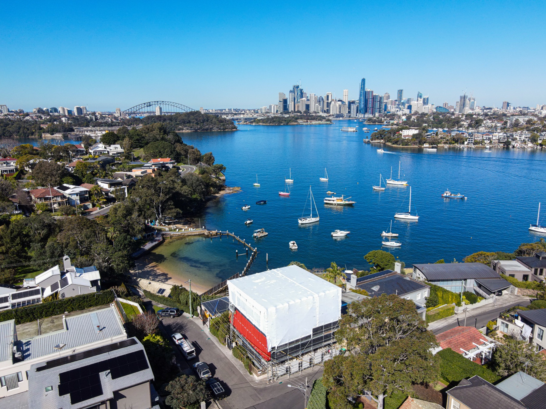 Drone still of a Sydney site